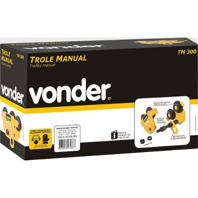Trole Manual 3,0 Toneladas Largura 100-203mm Tm300