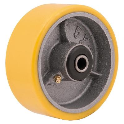 Roda De Poliuretano 5 Média 220Kg Eixo Rolamento Rolete 19M