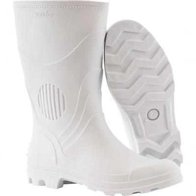 Bota Pvc 45 Cano Médio Com Forro Branco Ca3151 - Vonder