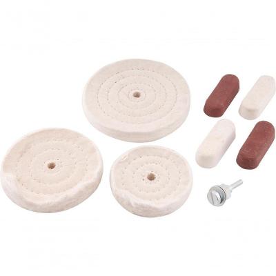 Jogo Roda De Pano Para Polimento Com Pasta 8 Peças - Vonder