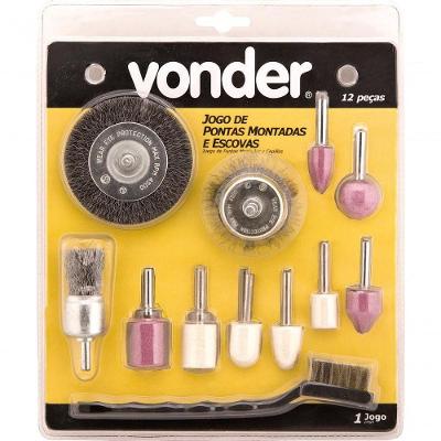 Jogo Ponta Montada E Escovas Com 12 Peças - Vonder