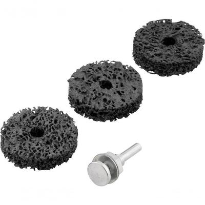 Jogo Esponja Abrasiva 50Mm Haste 1/4 Médio Para Furadeira 4