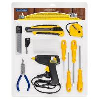 Kit De Ferramentas Com Pistola De Cola Quente Chaves De Fenda Trena Alicate Estilete Mini - 1