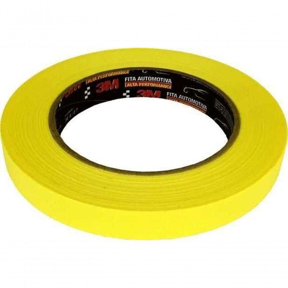 Fita Crepe Amarela 18x40m - 3m Sem Variação único - 1