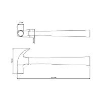 Martelo De Unha 27 Mm Tramontina Basic Com Cabo Em Madeira Envernizada Tramontina - 3