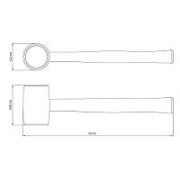 Martelo De Borracha 450 G Tramontina Com Cabo De Madeira Modelo Americano Tramontina - 3