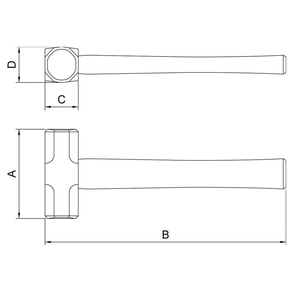 Marreta Oitavada Com Cabo De Madeira 500 G Tramontina Pro Tramontina - 2