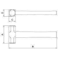 Marreta Oitavada Com Cabo De Madeira 500 G Tramontina Pro Tramontina - 2