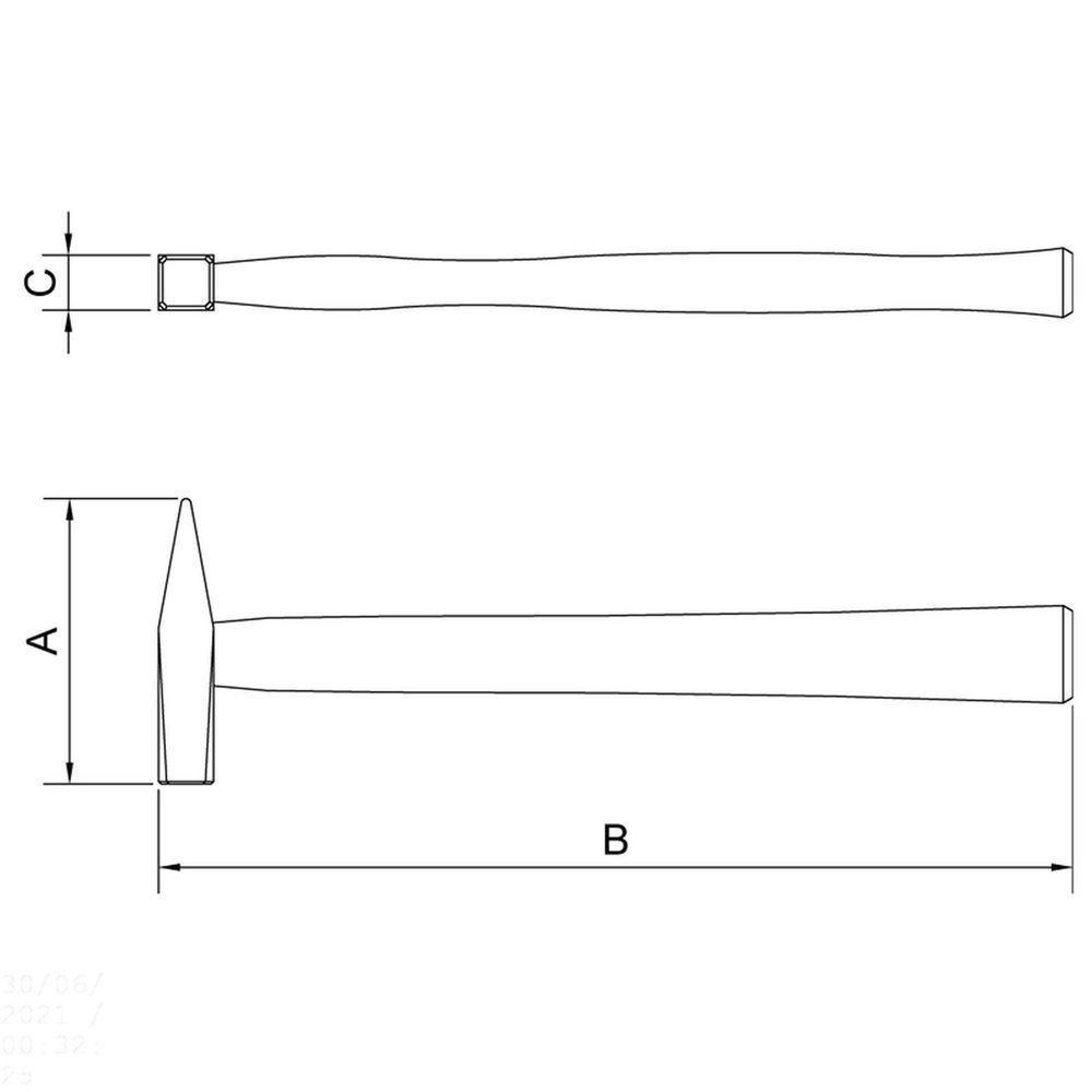 Martelo De Pena Com Cabo De Madeira 400 G Tramontina Pro Tramontina - 7