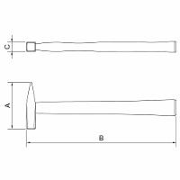 Martelo De Pena Com Cabo De Madeira 400 G Tramontina Pro Tramontina - 5