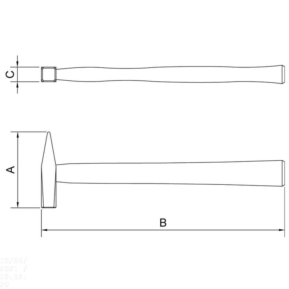 Martelo De Pena Com Cabo De Madeira 600 G Tramontina Pro Tramontina - 4