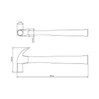Martelo De Unha 20 Mm Tramontina Basic Com Cabo Em Madeira Envernizada Tramontina - 3