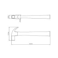 Martelo De Unha Polido 25 Mm Tramontina Com Cabo Em Madeira Envernizada Tramontina - 4