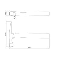 Martelo Pedreiro 680 G Tramontina Com Cabo Em Madeira Envernizada Tramontina - 2