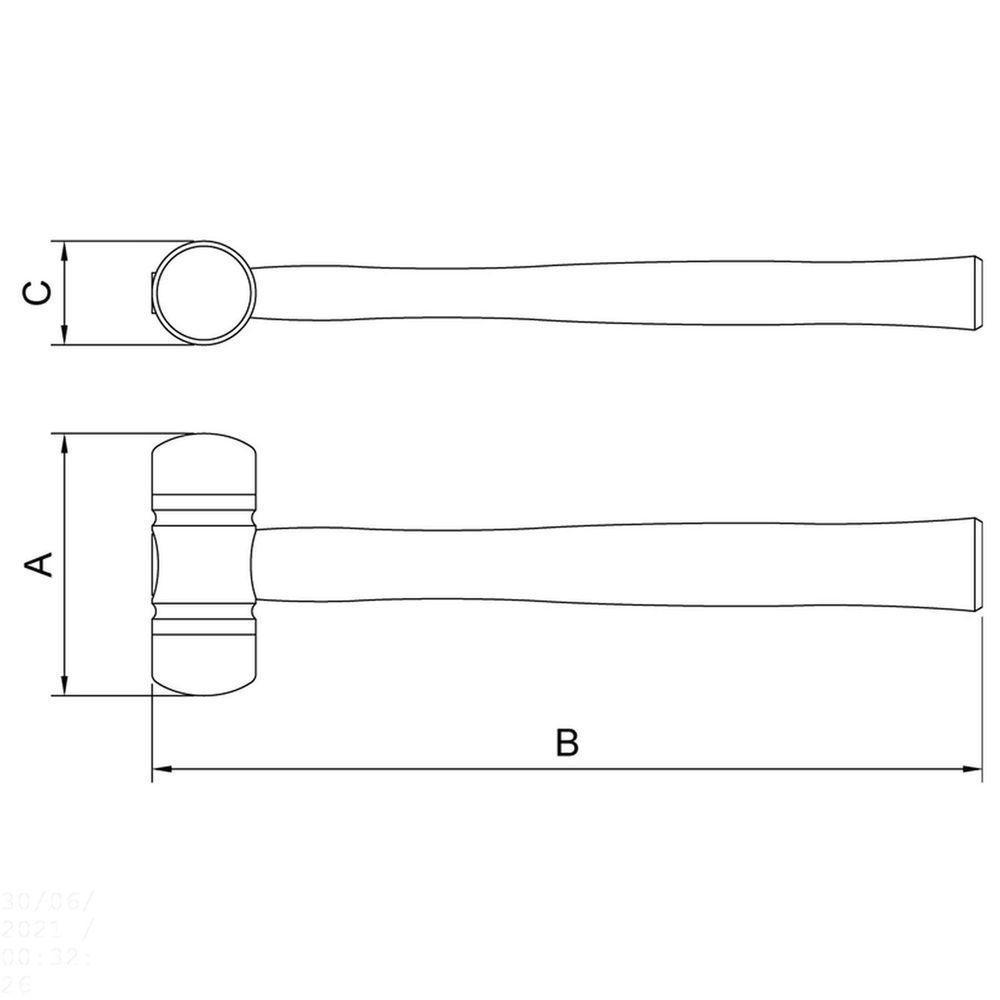 Martelo De Borda Em Poliuretano 60 Mm Tramontina Pro Tramontina - 6