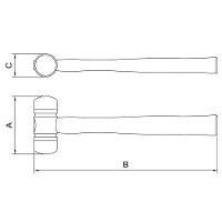 Martelo De Borda Em Poliuretano 60 Mm Tramontina Pro Tramontina - 7