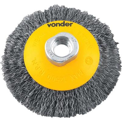 Escova Circular Cônica 4"X1/2" M14 Ondulada - Vonder