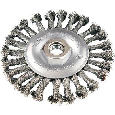 Escova Circular Torcida 4.1/2X1/2 Rosca M14 Aço Carbono Pol