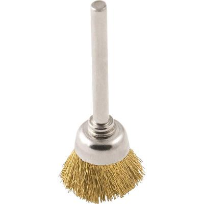 Escova Copo 12Mm Latão C/ Haste P/ Microrretífica Vonder