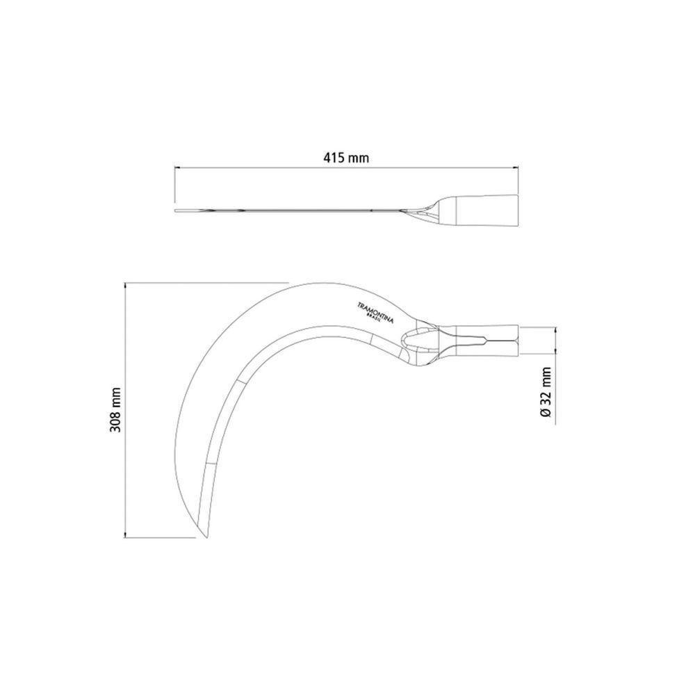 Foice Aberta Tramontina Em Aço Sem Cabo Tramontina - 3