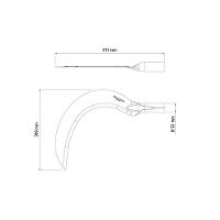Foice Aberta Tramontina Em Aço Sem Cabo Tramontina - 3