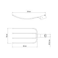 Forcado Reto De Arame Com 4 Dentes Tramontina Em Aço Sem Cabo Tramontina - 3