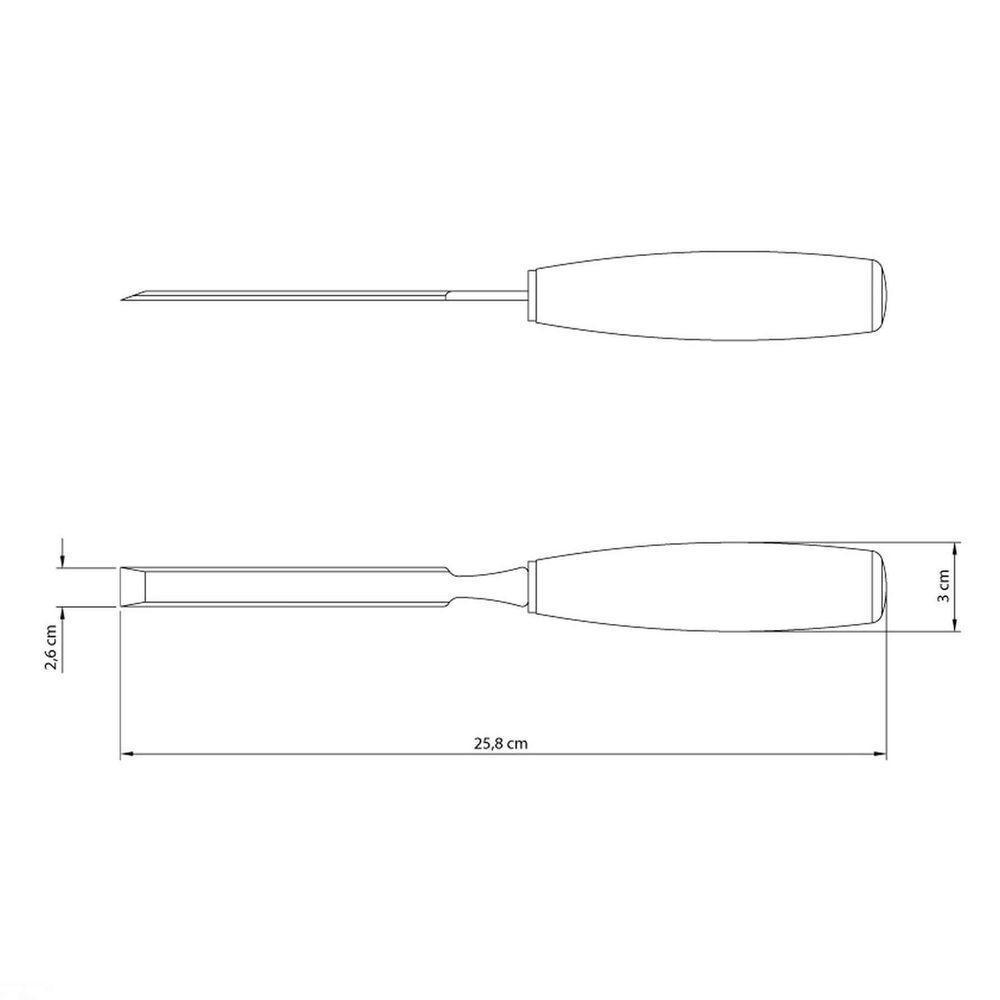 Formão Chanfrado 1" Tramontina Em Aço Cromo Vanádio Com Cabo Injetado Tramontina - 3
