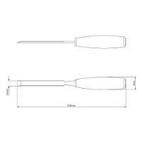 Formão Chanfrado 1" Tramontina Em Aço Cromo Vanádio Com Cabo Injetado Tramontina - 3
