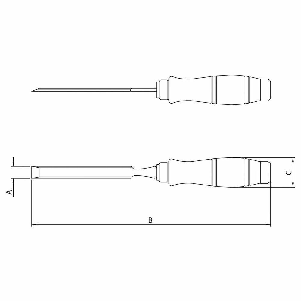 Formão 1/4" Tramontina Com Cabo Madeira Ergonômico Envernizado Tramontina - 3