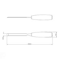Formão Chanfrado 1/2" Tramontina Em Aço Cromo Vanádio Com Cabo Injetado Tramontina - 2