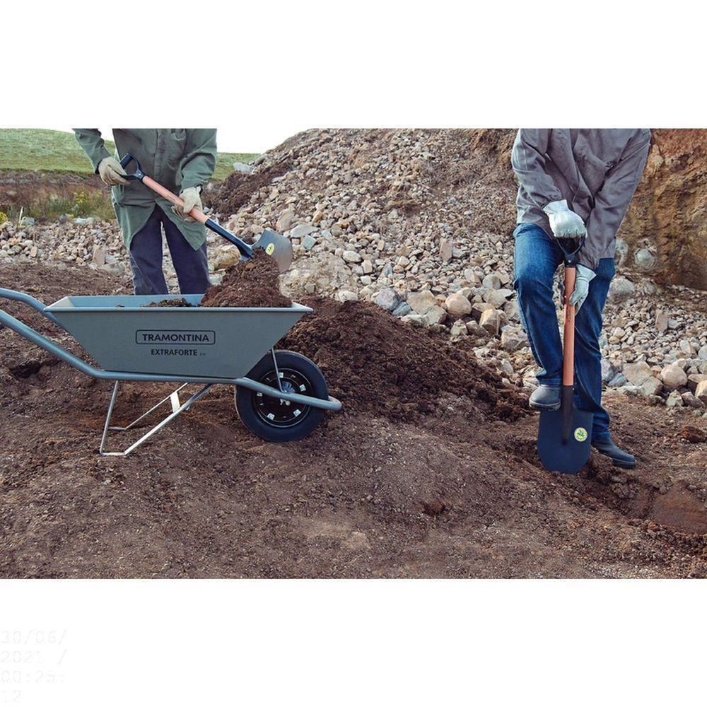 Vanga Com Ponta 402/00 Em Aço Com Cabo De Madeira 71 Cm Com Empunhadura Plástica Reta Erg - 2