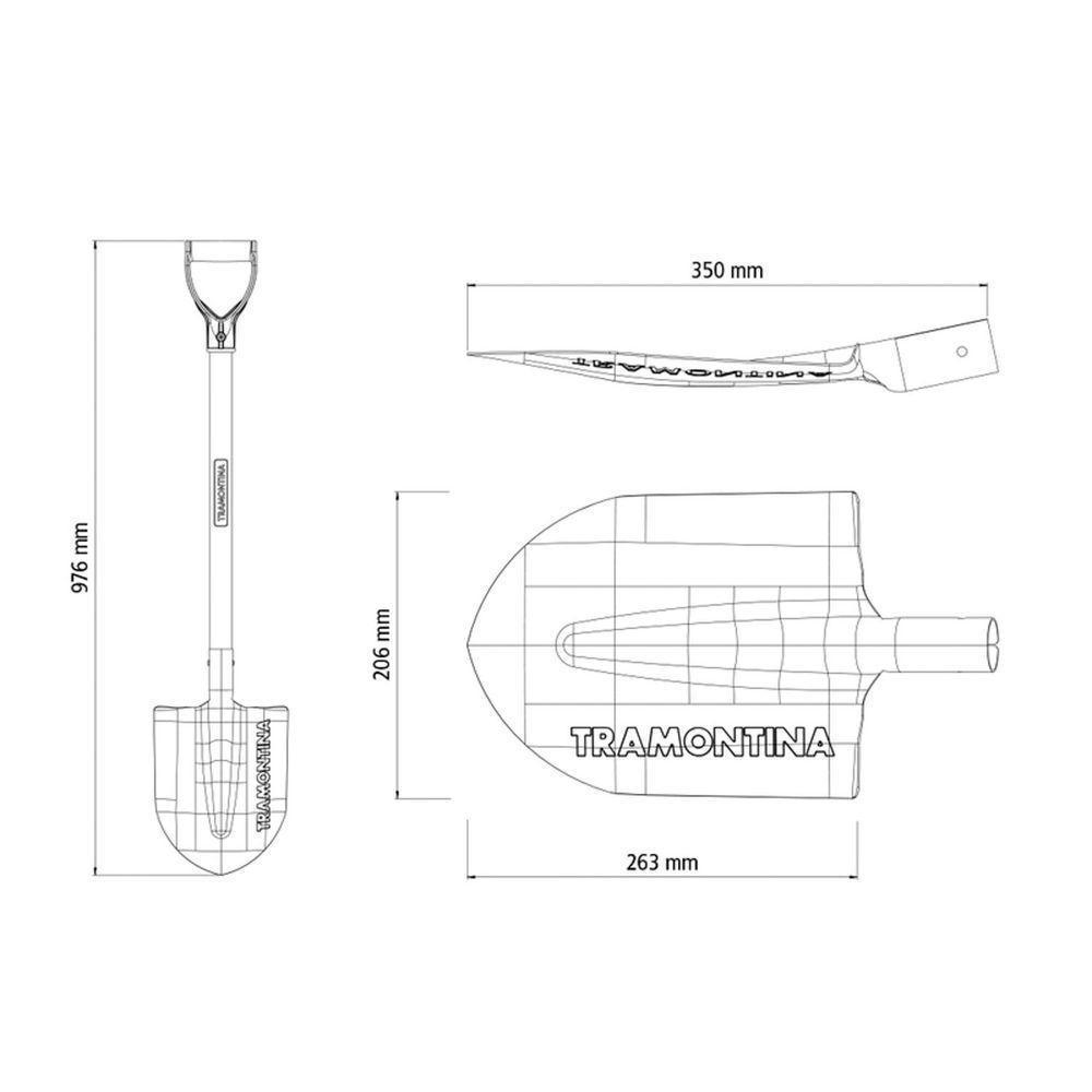 Vanga Com Ponta 402/00 Em Aço Com Cabo De Madeira 71 Cm Com Empunhadura Plástica Reta Erg - 6