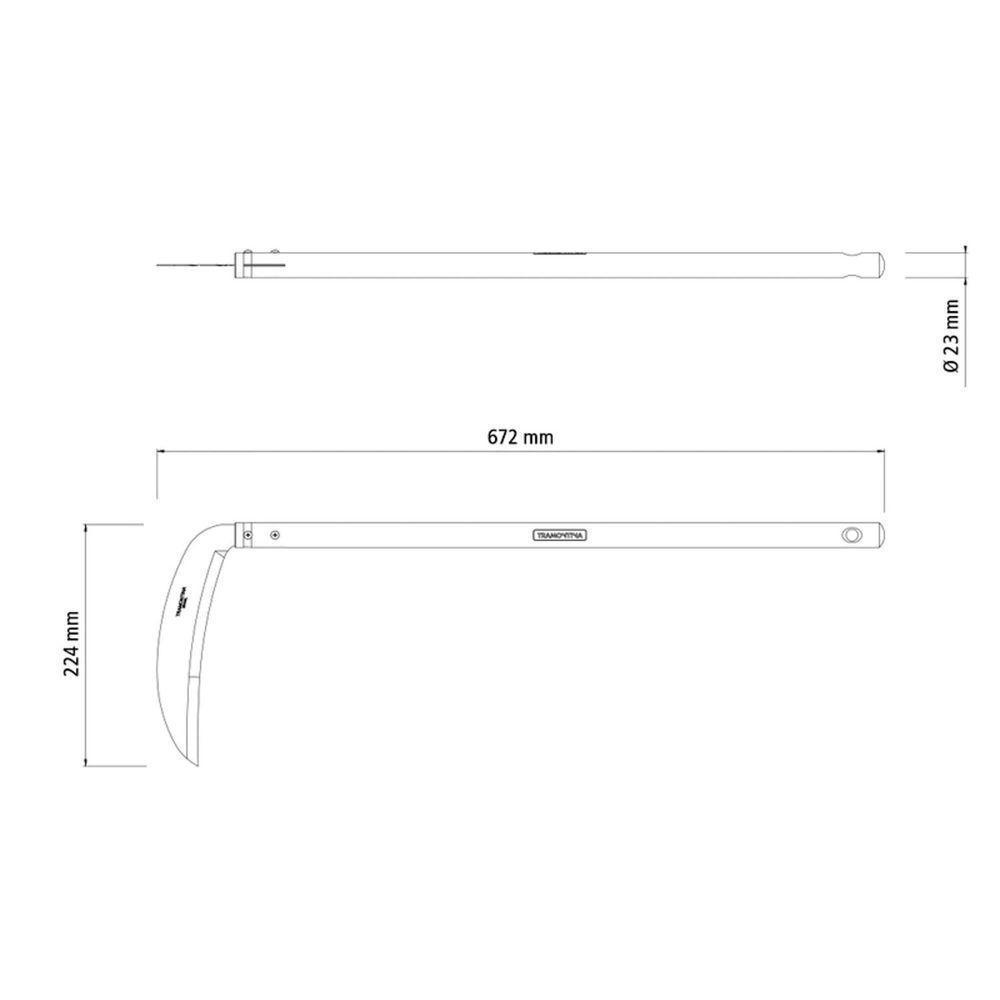 Foicinha Para Arroz Tramontina Em Aço Com Cabo De Madeira 60 Cm Tramontina - 3