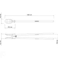 Cavadeira Articulada Em Aço Com Cabo De Madeira 110 Cm E Batente Em Polipropileno - 3