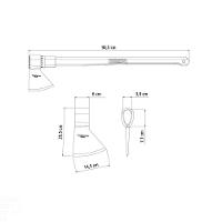 Machado Soldado Com Cabeça Redonda Tramontina Em Aço Com Cabo De Madeira 90 Cm Tramontina - 3