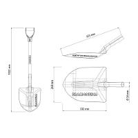 Pá De Bico 405/30 Em Aço Com Cabo De Madeira 71 Cm Com Empunhadura Plástica Curva Ergonôm - 4