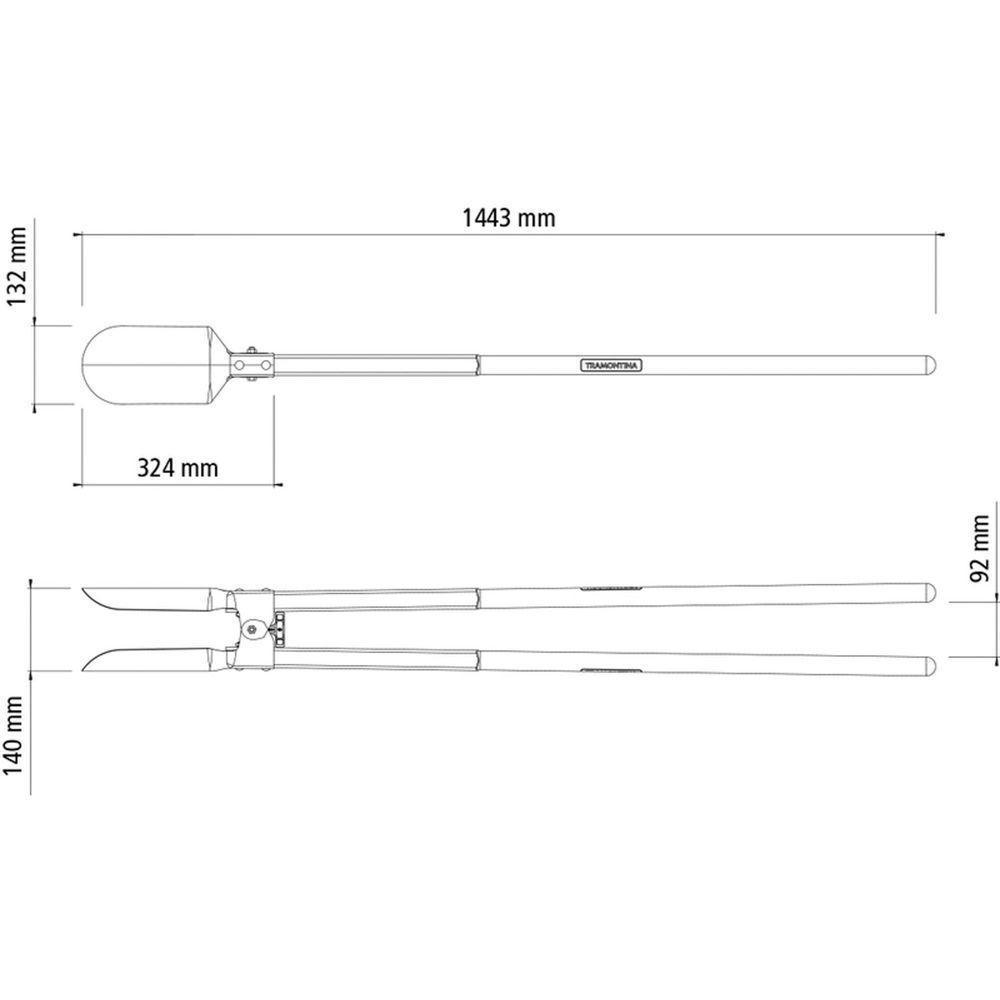 Cavadeira Articulada Em Aço Com Cabo De Madeira 120 Cm E Batente Em Polipropileno - 5