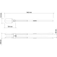 Cavadeira Articulada Em Aço Com Cabo De Madeira 120 Cm E Batente Em Polipropileno - 5