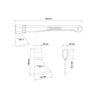Machado Soldado Com Cabeça Redonda Tramontina Tamanho 2 Em Aço Com Cabo De Madeira 50 Cm Tramontina - 5