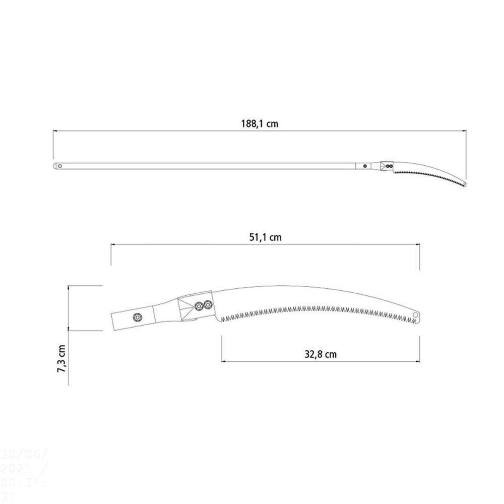 Serrote De Poda Profissional 13" / 330 Mm Tramontina Em Aço Com Cabo De Madeira 145 Cm Tramontina - 3