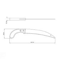 Serrote Para Poda 12" Com 5 Dentes Por Polegada Em Aço Carbono Com Cabo De Madeira - 2