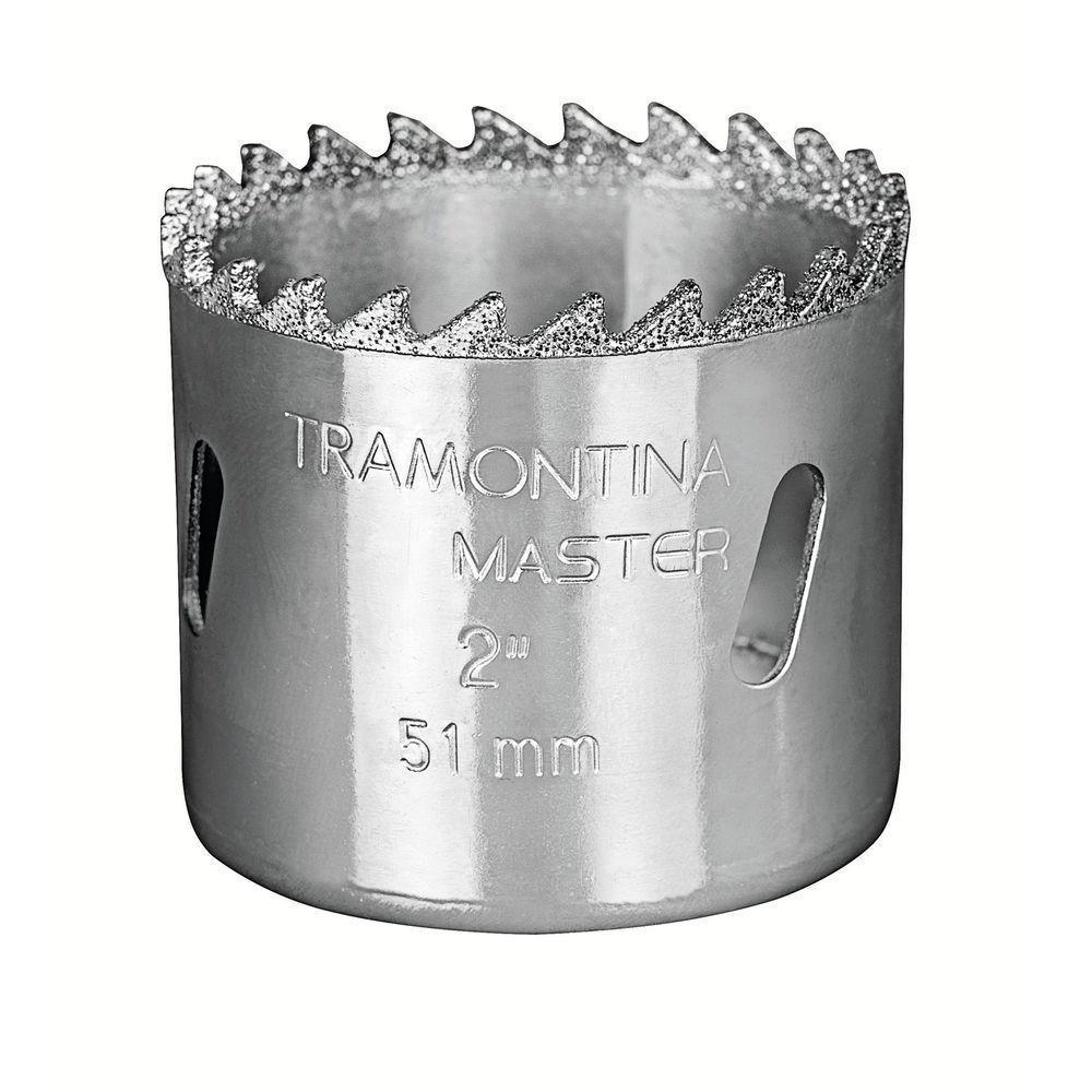 Serra Copo Diamantada 114 Mm 4.1/2" Com Dente De Metal Duro E Aço Especial Cromado - 1