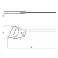 Serrote Costa Profissional 12" Com 12 Dentes Por Polegada Em Aço Carbono Com Cabo De Made - 2
