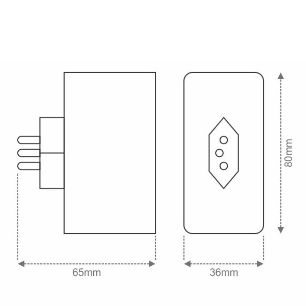 Plug Taschibra Smart 16a Wi-fi Automação Casa Inteligente - 3