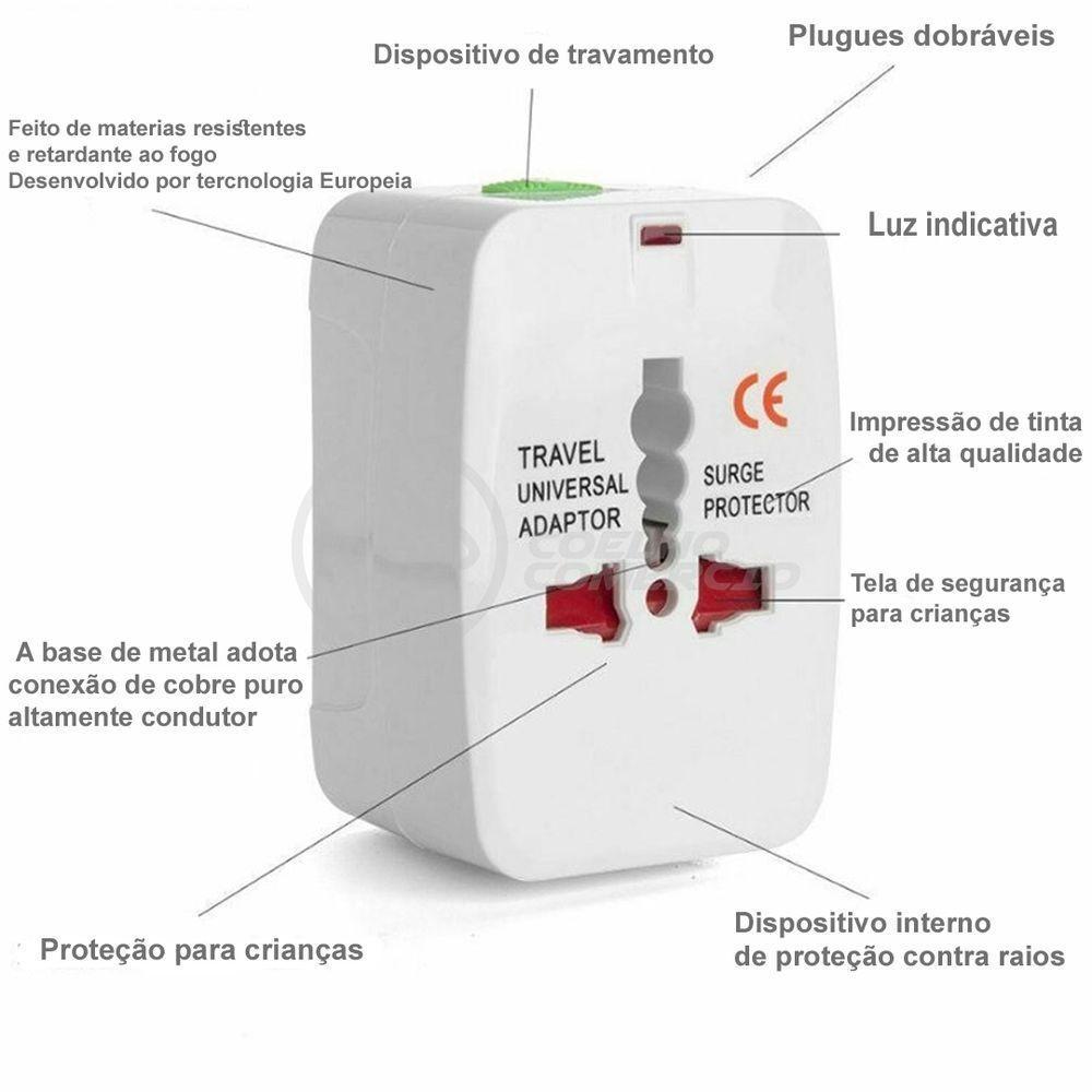 Adaptador De Tomada All In One Universal - 4