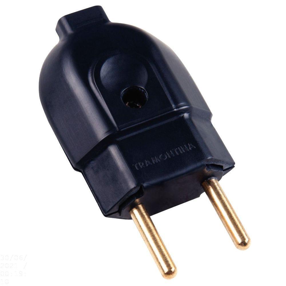 Plugue Macho 2p 20 A 250 V Tramontina Preto Tramontina - 1
