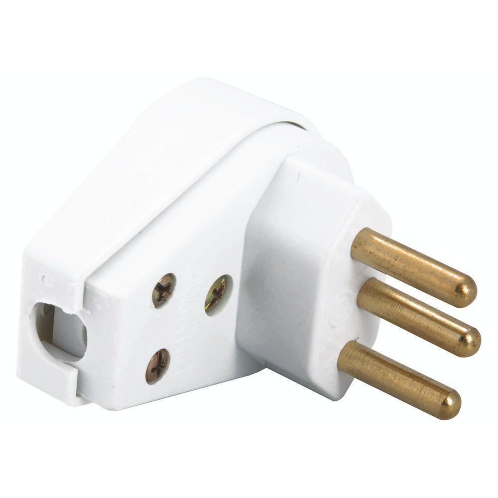 Plugue Angular 2p+t 250 V 10 A Tramontina Branco Tramontina - 1