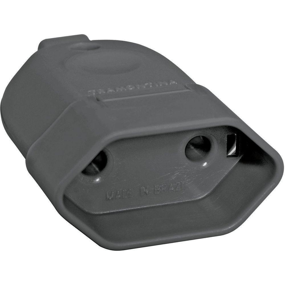 Plugue Fêmea 2p 10 A 250 V Tramontina Preto Tramontina - 1