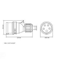 Plugue Móvel Industrial 3p+n+t 16 A 380-415 Vca 6 H Tramontina Tramontina - 3