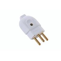 Plugue Macho 2p+t 250 V 10 A Tramontina Branco Tramontina - 1